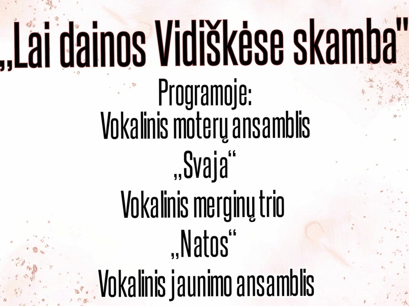 Konzert "Lasst die Lieder in Vidiškės klingen"