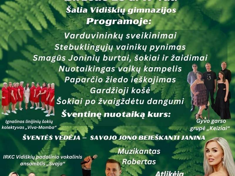 Tradicinė Joninių šventė Vidiškėse