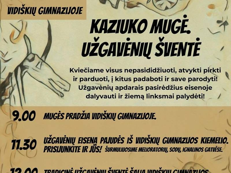 Kaziuko mugė ir Užgavėnių šventė Vidiškėse