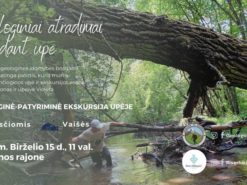 Geologiniai atradimai brendant upe