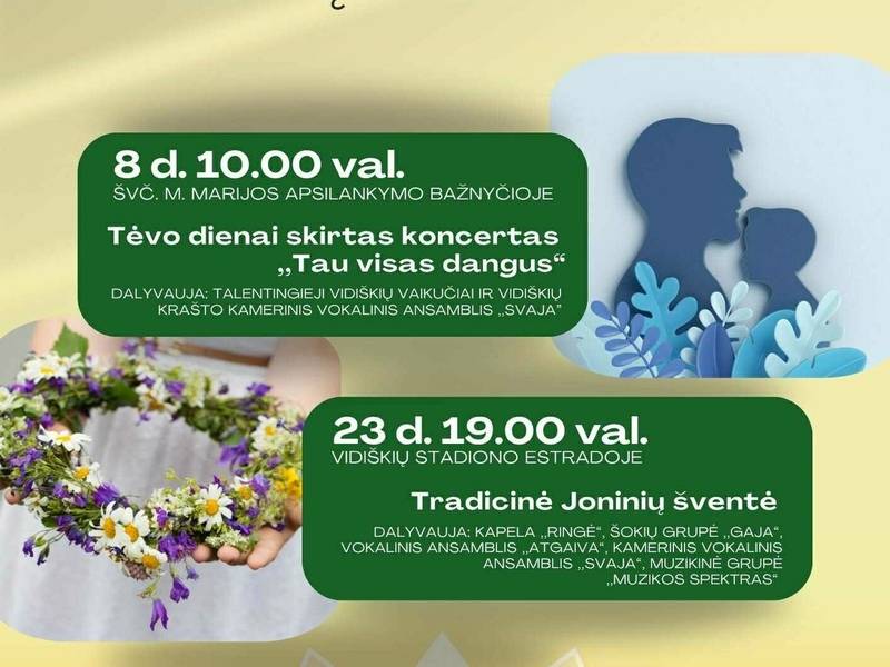 Tradicinė Joninių šventė Vidiškėse
