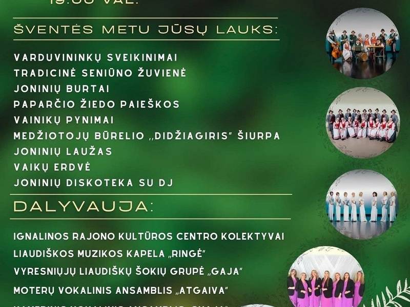 Tradicinė Joninių šventė Vidiškėse