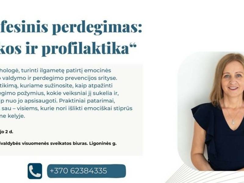Susitikimas su Valija Šap "Profesinis perdegimas: rizikos ir profilaktika"