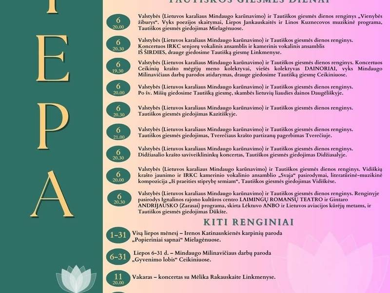Kultūriniai renginiai Ignalinos rajone