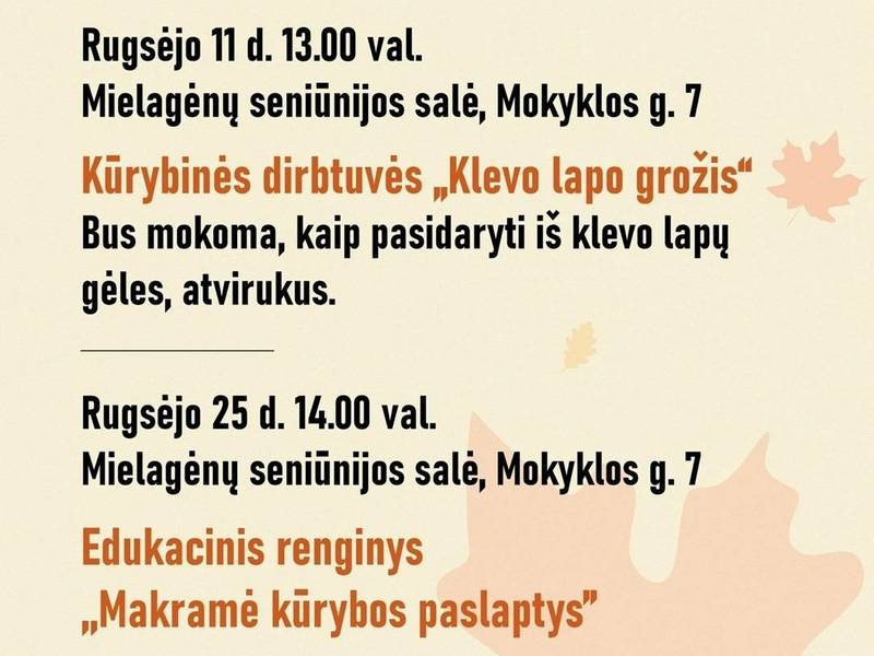 Edukacinis renginys "Makrame kūrybos paslaptys"