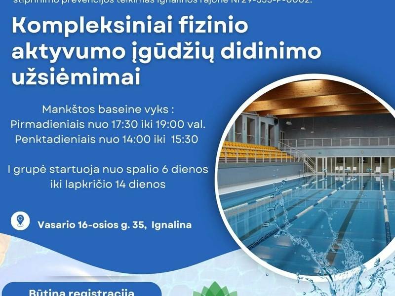 Kompleksiniai fizinio aktyvumo įgūdžių didinimo užsiėmimai