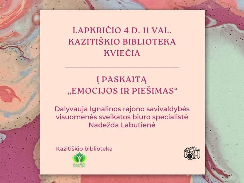 Paskaita "Emocijos ir piešimas"