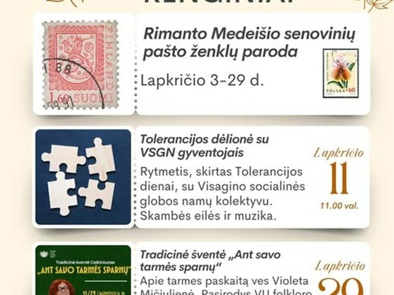 Rimanto Medeišio senovinių pašto ženklų paroda