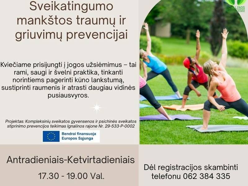 Sveikatingumo mankštos traumų ir griuvimų prevencijai