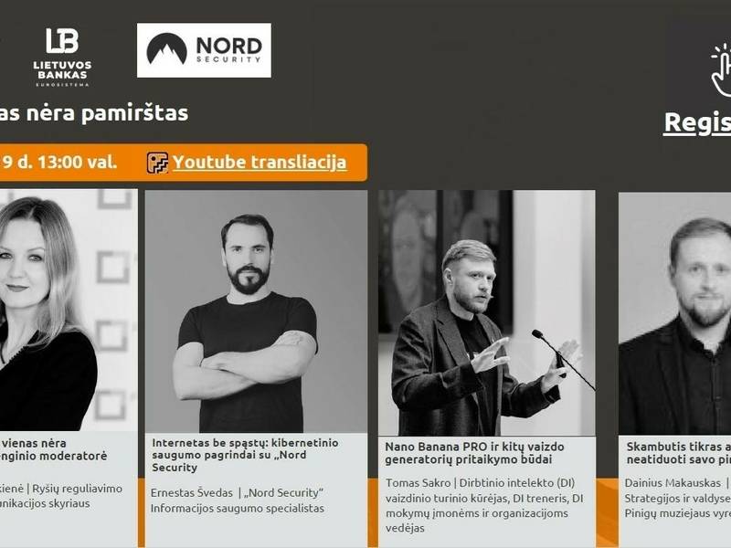 Projekto „Nė vienas nėra pamirštas“ nuotolinė paskaita