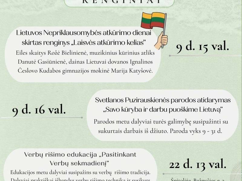 Svetlanos Puzirauskienės darbų paroda „Savo kūryba ir darbu puoškime Lietuvą“