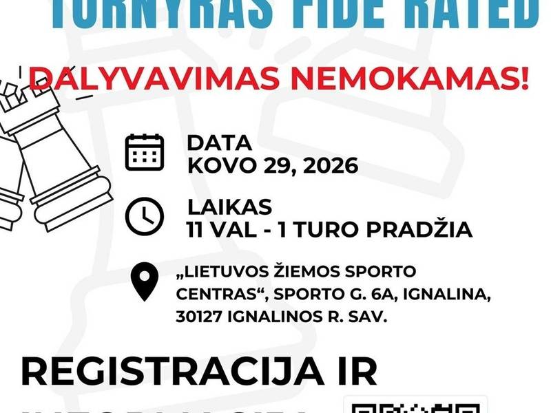 Atviras Ignalinos pavasario greitųjų šachmatų turnyras (FIDE RATED)