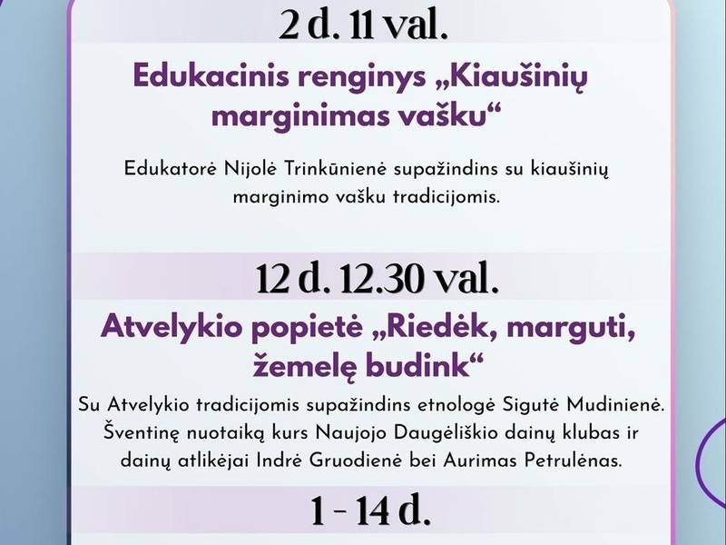 Nijolės Trinkūnienės Velykinių margučių paroda