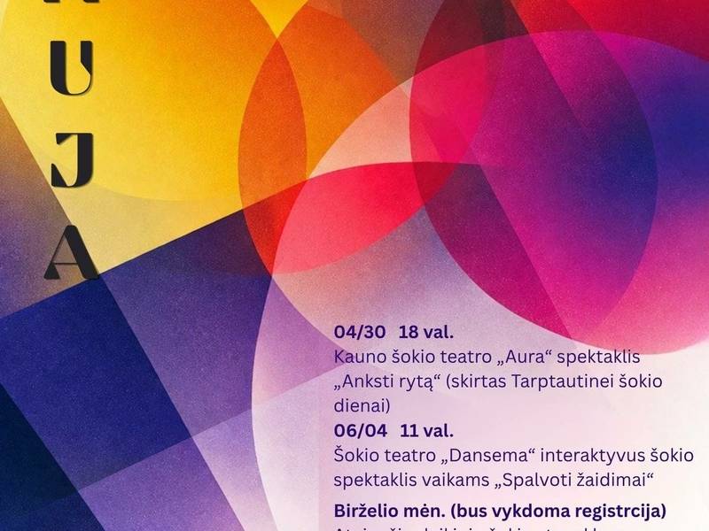 Projekto „Nauja teritorija. Augimas" nemokamos veiklos