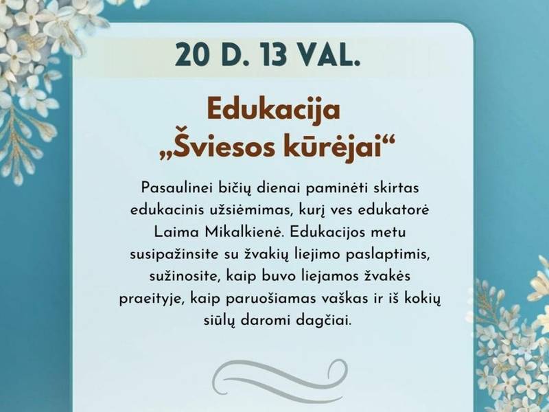 Edukacija „Šviesos kūrėjai“