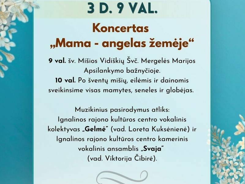Koncertas „Mama – angelas žemėje“