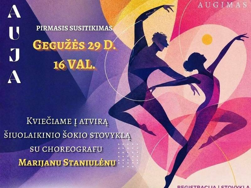 Šiuolaikinio šokio stovykla su choreografu Marijanu Staniulėnu