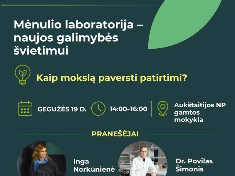 Mėnulio laboratorija ir Naujos galimybės švietimui