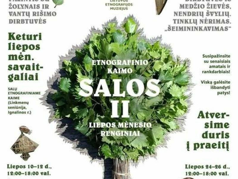 Lietuvos etnografijos muziejaus edukatorių vedamas edukacijas Salų II etnografiniame kaime 