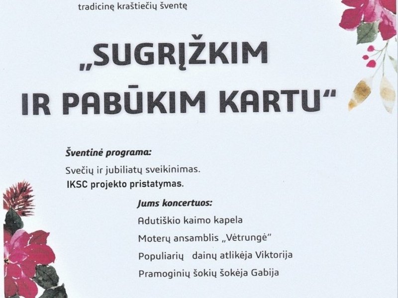Sugrįžkim ir pabūkim kartu