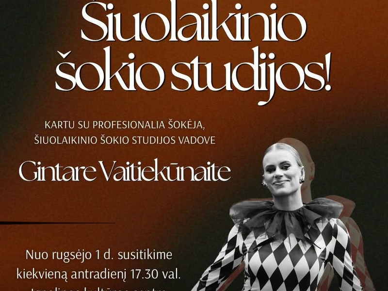 Kvietimas prisijungti prie Šiuolaikinio šokio studijos