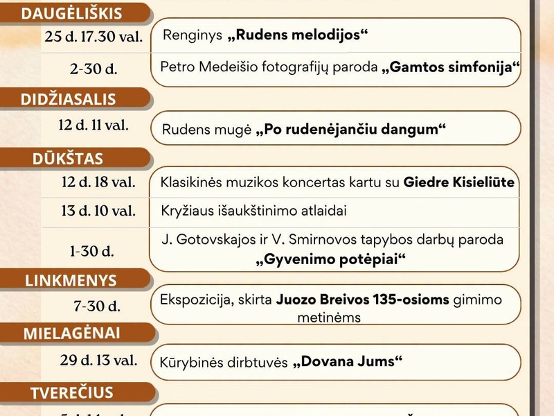 Rugsėjo mėnesio veiklos Ignalinos rajone 