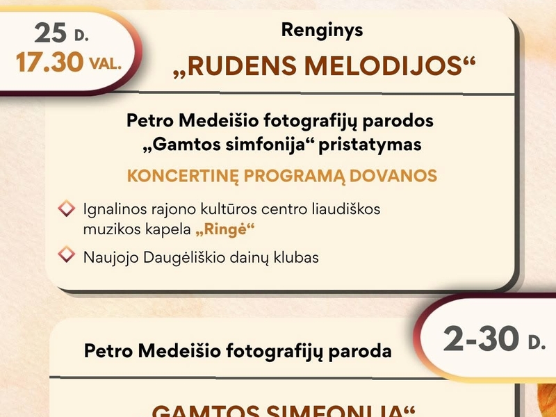 Rugsėjo mėnesio veiklos Daugėliškio krašte
