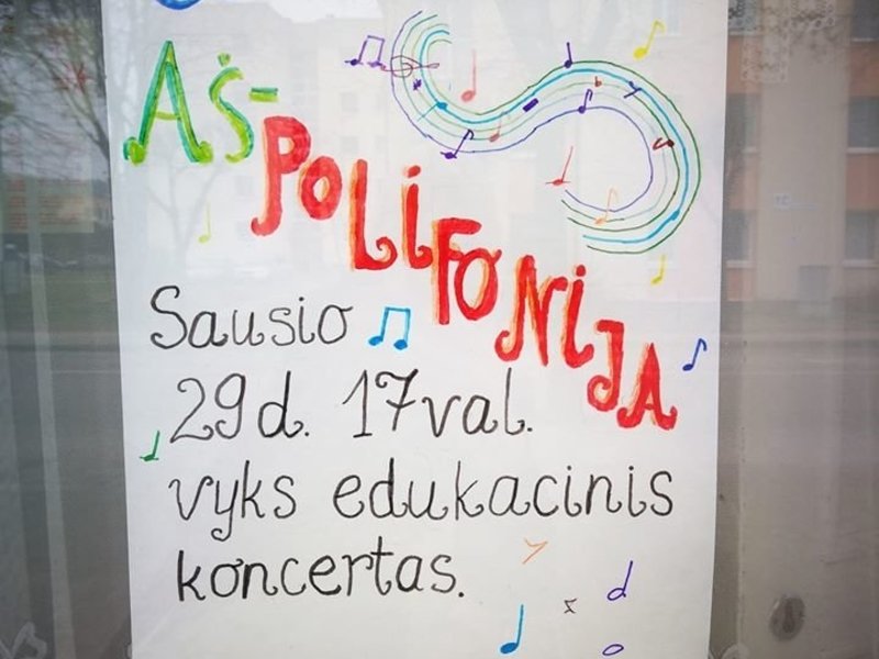 Edukacinis koncertas "Susipažinkime, aš polifonija"