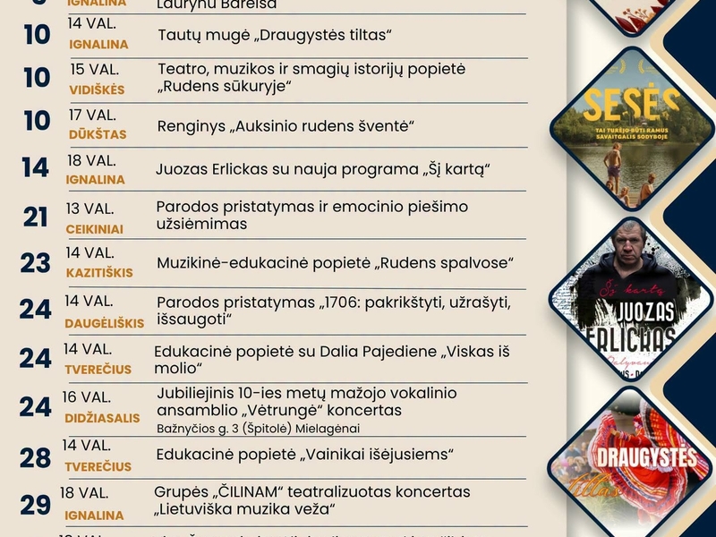 Spalio renginiai Ignalinos rajone