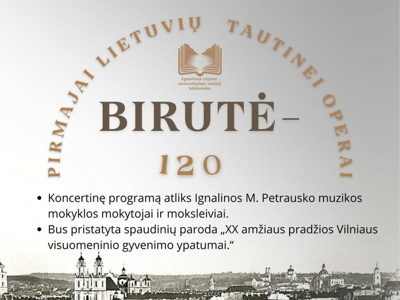 Literatūrinė-muzikinė popietė „Birutė – 120“ Palūšėje