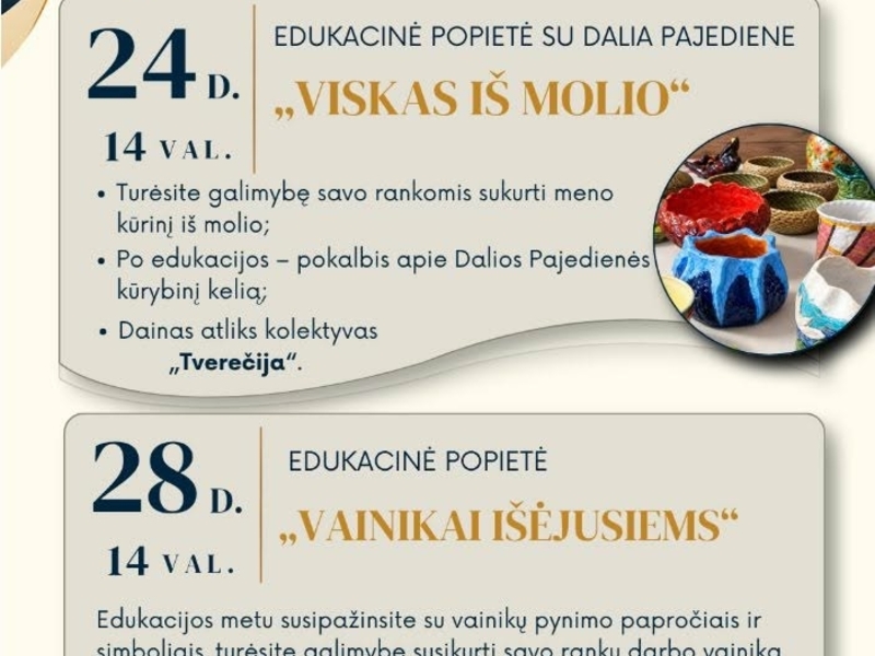 Spalio mėnesio veiklos Tverečiaus krašte