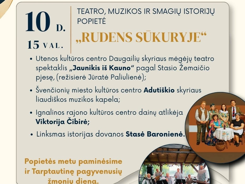 Spalio renginiai Vidiškių krašte