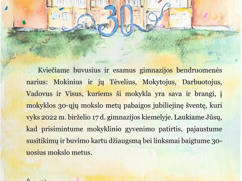 Vidiškių gimnazijos jubiliejus