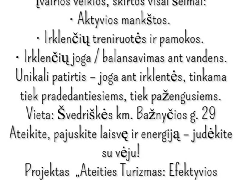 Irklenčių šventė "Judėk su vėju"