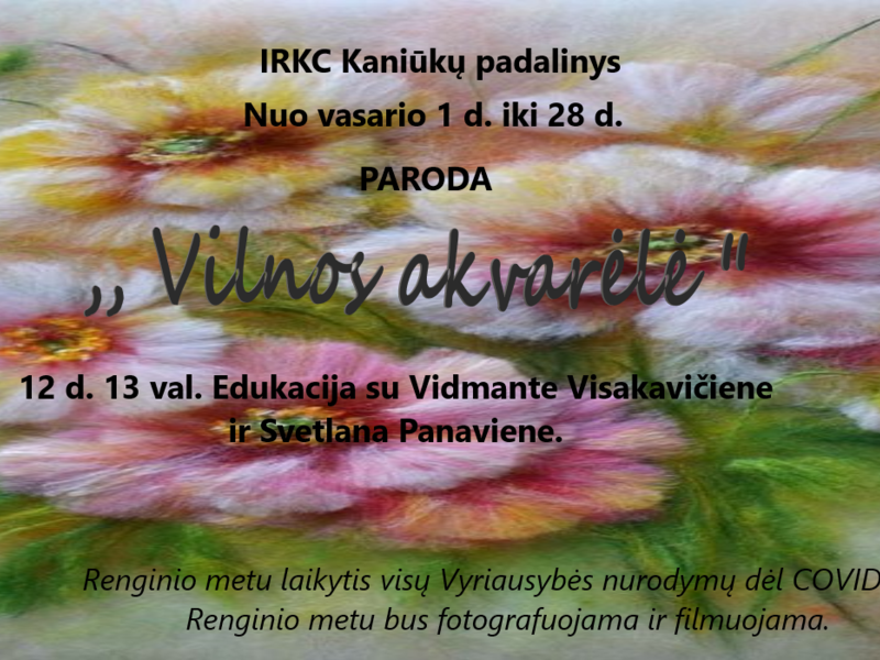 Education "Wool watercolor" in Kaniūkai