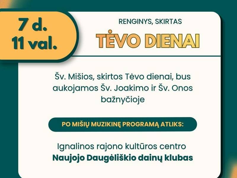 Renginys skirtas tėvo dienai