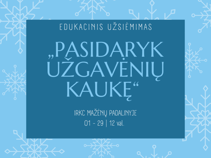 Education "Make a Mardi Gras Mask" in Mažėnai