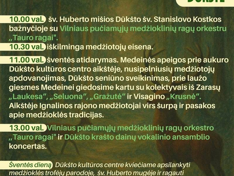 Šv. Huberto diena Dūkšte