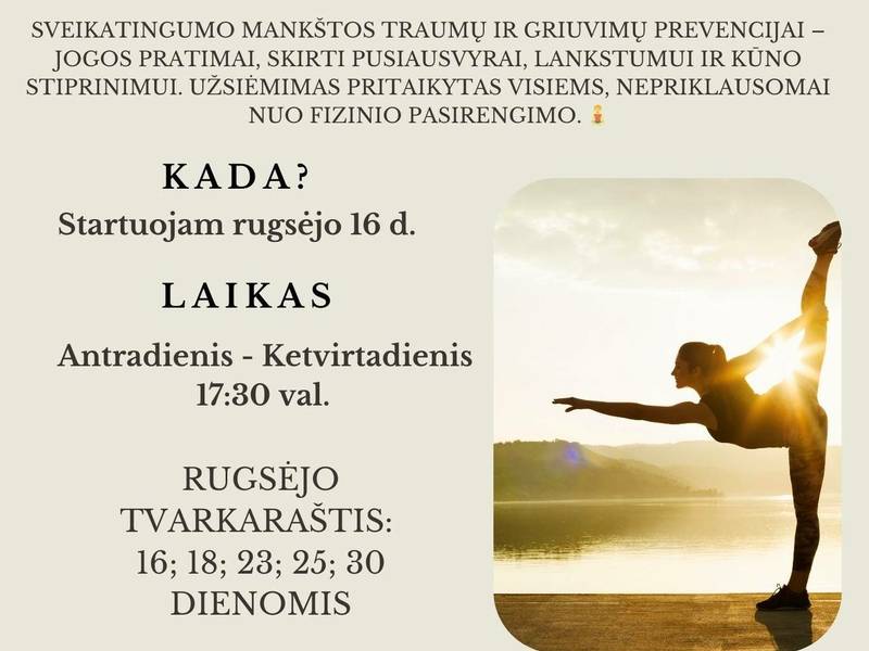 Sveikatingumo mankštos traumų ir griuvimų prevencijai