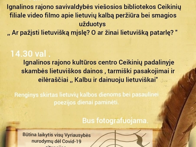 Ceikiniai: literarisch-musikalischer Nachmittag "Musik ist Poesie und Poesie ist Musik"