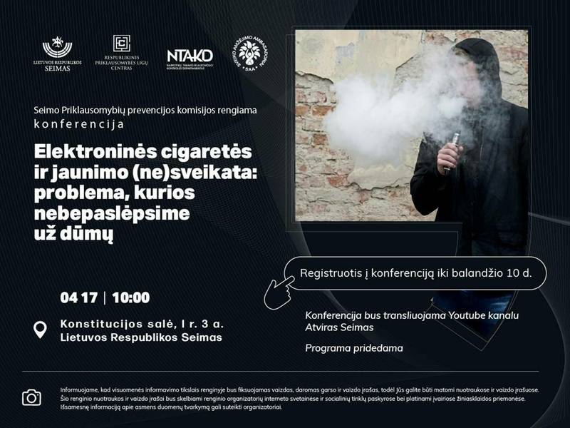 „Elektroninės cigaretės ir jaunimo (ne)sveikata: problema, kurios nebepaslėpsime už dūmų“