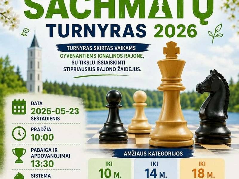 Ignalinos rajono vaikų pavasario šachmatų turnyras 2026