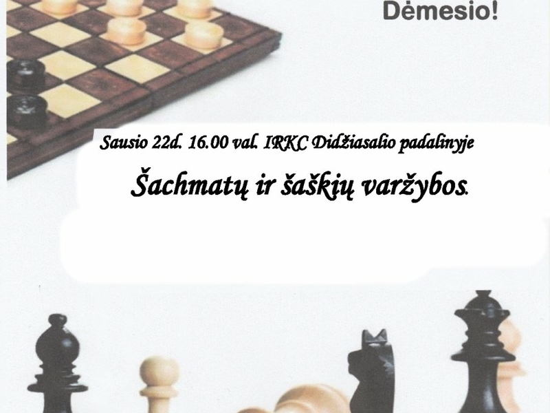 Šaškių ir šachmatų varžybos Didžiasalyje