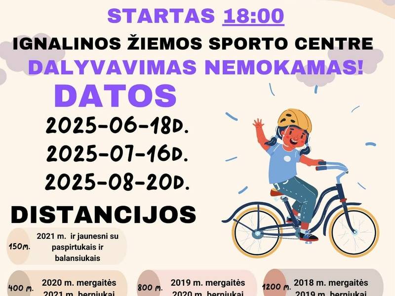 Atviros vaikų dviračių (paspirtukų, balansiukų) lenktynės