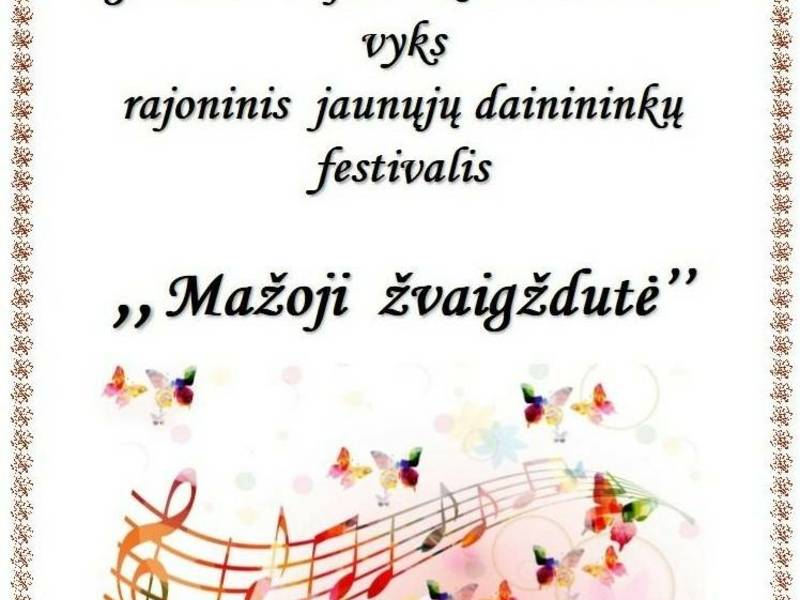 Rajoninis jaunųjų dainininkų festivalis "Mažoji žvaigždutė"