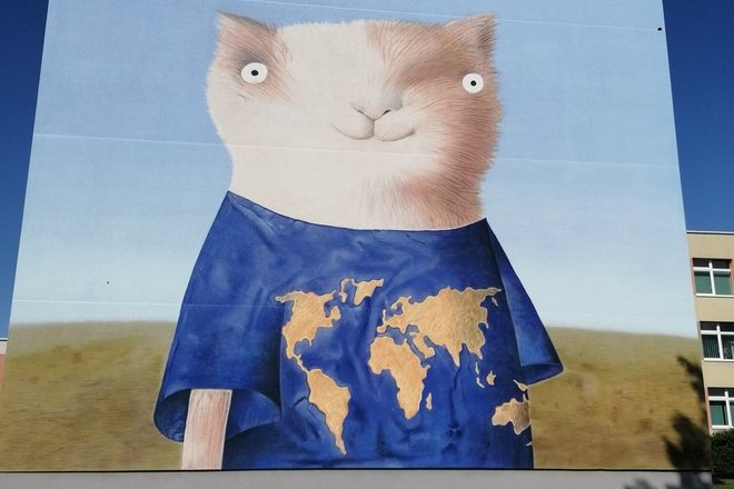 Рисунок "Кот-географ"